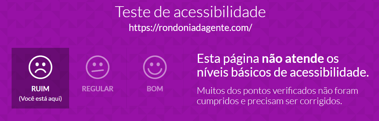 Teste de acessibilidade